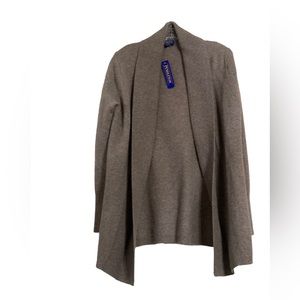 NWT Pendleton light brown lambs wool blend cardigan size M